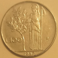 1957 - Italia 100 Lire     ------ - 100 Liras