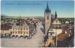 Leitmeritz Lange Gasse Mit Dem Alten Rathaus Litomerice Color 1.7.1917 Gelaufen - Böhmen Und Mähren