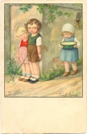 Kinder, Mädchen Mit Schüssel, Sign. Pauli Ebner - Ebner, Pauli