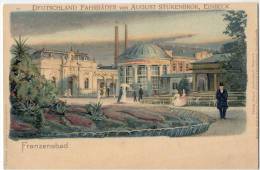 Franzensbad Color Litho Frantiskovy Lazne Mode Werbung Fahrrad Stukenbrok Einbeck 1896 - Boehmen Und Maehren