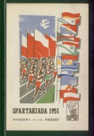 POLAND 1951 SPARTARKIADA SPORTS CHAMPIONSHIPS TYPE 6 NATIONAL FLAG CARRIERS ON TRACK Peace Dove Miners Mining Birds - Other & Unclassified