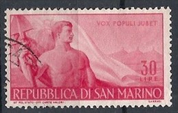 1948 SAN MARINO USATO LAVORO 30 LIRE - RR11640 - Gebraucht