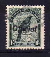 New Zealand - 1936 - 1 Shilling Official (Perf 14 X 13½) - Used - Servizio