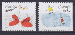 Sweden 2009 Mi. 2683-84     - Grussmarken Schwanenpar Mit Herzen Schlittschuhläufer Spuren Herzen - Unused Stamps