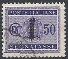 1944 RSI USATO FASCETTO SEGNATASSE 50 CENT - RR11654 - Portomarken