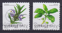 Sweden 2009 Mi. 2721, 2723    -  Gewürzpflanzen Basilikum & Rosmarin - Unused Stamps