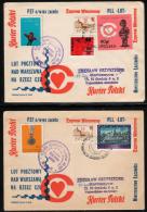 POLAND 1973 FLIGHT POSTAL FLIGHT ON LOT´S COPERNICUS PLANE Astronomy Astronomer SET OF 3 DIFFERENT COVERS - Airplanes