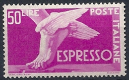 1945-52 ITALIA ESPRESSO RUOTA  50 LIRE MNH ** - RR11658 - Posta Espressa/pneumatica