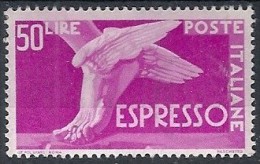 1945-52 ITALIA ESPRESSO RUOTA  50 LIRE MH * - RR11658 - Express/pneumatic Mail