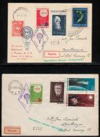 POLAND 1960 SET OF 4 BALLOON POST COVERS KATOWICE POZNAN SYRENA WARSZAWA BALLOONS - Globos