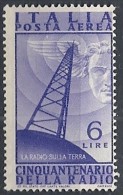 1947 ITALIA POSTA AEREA RADIO 6 LIRE MNH ** - RR11672-2 - Poste Aérienne