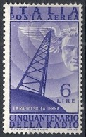 1947 ITALIA POSTA AEREA RADIO 6 LIRE MH * - RR11673 - Poste Aérienne