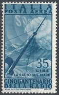 1947 ITALIA POSTA AEREA RADIO 35 LIRE MNH ** - RR11675-6 - Poste Aérienne