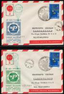 POLAND 1965 (26 JUNE) BALLOON CHAMPIONSHIPS FOR 34TH POZNAN INTERNATIONAL TRADE FAIR SET OF 4 BALLOONS FLIGHT COVERS - Ballons