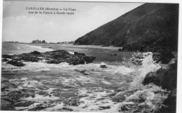 DEPT 50 : Carolles ;la Plage Vue De La Pointe A Marée Haute - Octeville