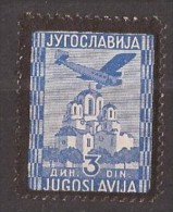 1935 X  299  JUGOSLAVIJA KINGDOM REGNO AEREI RELIGIONE  NO GUM - Unused Stamps