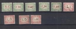 San Marino - 1897/1919 - Segnatasse Sass. 1-9 (Usati) - Centratura Da Buona A Ottima - Timbres-taxe