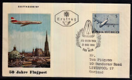 B0232 AUSTRIA 1968, 50 Years Airmail Postage (airplane, Aviation) - Lettres & Documents