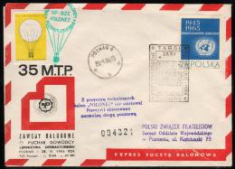 POLAND 1966 (25 JUNE) BALLOON CHAMPIONSHIPS FOR 35TH POZNAN INTERNATIONAL TRADE FAIR POLONEZ BALLOONS FLIGHT COVER - Ballonnen