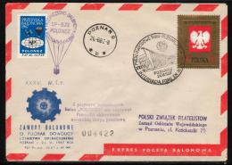 POLAND 1967 (24 JUNE) BALLOON CHAMPIONSHIPS FOR 36TH POZNAN INTERNATIONAL TRADE FAIR POLONEZ BALLOONS FLOWN COVER - Palloni