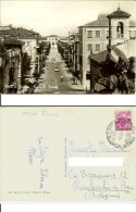 Porto S. Giorgio (Fermo): Viale B. Buozzi. Cartolina B/n Anni ´50 Viaggiata 1961 (animata Auto Vespa) - Fermo