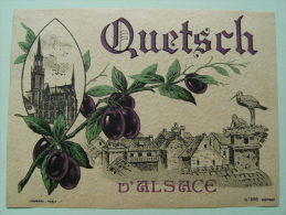 Etiquette Ancienne  - Quetsch D'Alsace  -   A Voir ! - Obst Und Gemüse