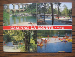 Multivues De Remoulins     ( Gard )                  Camping La Sousta                Piscine Et Détente - Remoulins