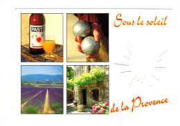 Sous Le Soleil De La Provence: Pastis, Petanque, Lavande, Carte à Trou (13-1522) - Petanque