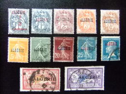 200 ALGERIE ARGELIA 1924 / SELLOS DE FRANCIA CON SOBRECARGA / YVERT Entre 1 Y 32 FU MNH MH - Used Stamps