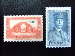 200 ALGERIE ARGELIA 1941 / ARCO DE TRIUNFO (SOBRECARGADO) + PÉTAIN  / YVERT 167 + 168 * MH - Neufs