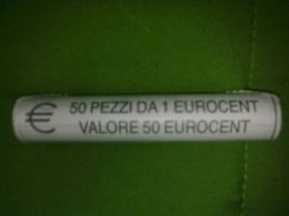 ITALIA  2002 - Rotolino Da 50 Monete Da 1c. In Condizioni FDC - Rollos