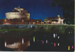 ROMA--DI NOTTE--PONTE E CASTEL SANT´ANGELO--NOTTURNO--FG--V 16-8-68 - Castel Sant'Angelo