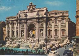 ROMA--FONTANA DI TREVI--AUTO FIAT 600--MOTO VESPA PIAGGIO--FG--V 19-6-66 - Fontana Di Trevi