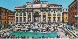 ROMA--FONTANA DI TREVI--SPEDITA ALL'ARSENALE MARINA MILITARE TARANTO--MINI CARTOLINA--V 6-4-64 - Fontana Di Trevi