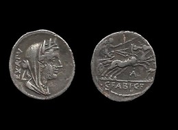 FABIA . ( CAIUS . FABIUS . HADRIANUS ) . DENIER . 102  AV . JC . - Republic (280 BC To 27 BC)