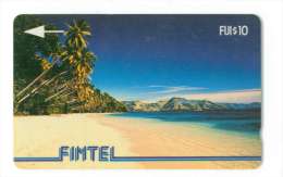 FIDJI Ref MV Cards : FIJ-FI-2  CN : 1CWFB006620 Palmier & Beach 10 500 Ex Rare - Fidji