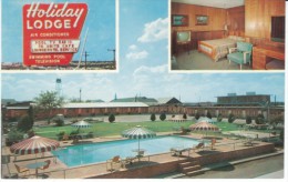 Dallas TX Texas, Holiday Lodge Motel, Lodging, Television Room Interior View, C1960s Vintage Postcard - Dallas