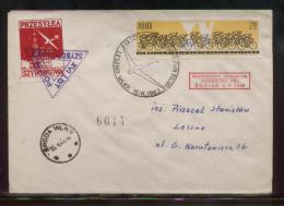 POLAND 1963 LESZNO 9TH GLIDER FLIGHT CHAMPIONSHIPS MAIL ON COVER - BOCIAN BP3988 GLIDING Planes Flight Red Cross Maps - Zweefvliegers