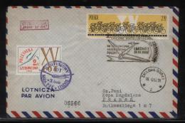 POLAND 1962 LESZNO 10TH ANNIV PHILATELIC FEDERATION GLIDER FLIGHT COVER - EXPRESS COVER GLIDING - Gleitflieger