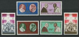 109 BURUNDI 1964 - Pape Pope Papa Celebrite Religion - Neuf Sans Charniere (Yvert 112/17) - Neufs