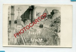 BEERST-DIKSMUIDE-eglise Detruite-CARTE PHOTO Allemande-GUERRE 14-18-1WK-BELGIQUE-BELGIEN- - Diksmuide