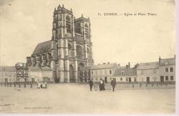 CORBIE - Eglise Et Place Thiers - Restaurant De La Place Thiers - Animé - Corbie