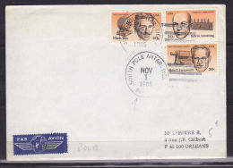 ETATS UNIS LETTRE A DESTINATION DE LA FRANCE OBL SOUTH POLE ANTARCTIQUE DU 1/11/1985 - Covers & Documents