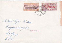 Denmark NYKØBING Fl. 1970 Cover Brief ESBJERG Schiffe Ships Tapisserie Von Bayeux & Christmas Seal 4-Block (2 Scans) - Covers & Documents