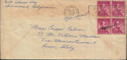 1960 SACRAMENTO X ROMA - LINCOLN - 2c. 1941-1960 Lettres