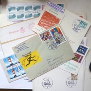 LOT 8 ENVELOPPE + LOT Timbre Ddr OBLITERE + CARTE Fdc Neuve Et Voyage ALLEMAGNE Fete 800 Jahre Wernshaufen + Fiche Fdc - Collezioni