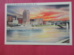 - West Virginia > Charleston ----  Sunset On The Kanawha River --------- NotMailed        ===ref 964 - Charleston