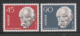 NORVEGIA - 1961 - 2 Valori Nuovi Stl - Centenario Della Nascita Di FRIDTJOF NANSEN - In Otttime Condizioni. - Nuevos