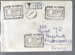 Lettre Cover Taxée Taxe De Pologne Pour La France Cachet Lodz 13-11-1970 - Surchargée Au Dos 14 Tp CAD 2-01-2006 ? - Lettres & Documents