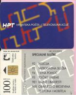 PHONECARD - HPT, 1997., 100 Imp., Croatia - Telekom-Betreiber